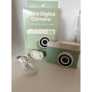 Chug Retro Digital Camera - Rechargeable, Mint Green - NIB